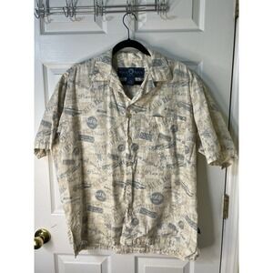 Hard Rock Men's Button Down Shirt‎ Size Large Logo
